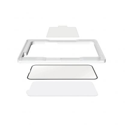 Torrii BodyGlass Full Screen Anti-Bacterial Glass Soft Edge Tempered Glass - стъклено защитно покритие с антибактериално покритие за целия дисплей на iPhone 13, iPhone 13 Pro (прозрачен-черен) 3