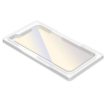 Torrii BodyGlass 2.5D Anti Blue Light and Anti-Bacterial Glass - калено стъклено защитно покритие с антибактериално покритие за iPhone 13, iPhone 13 Pro (прозрачен) 4