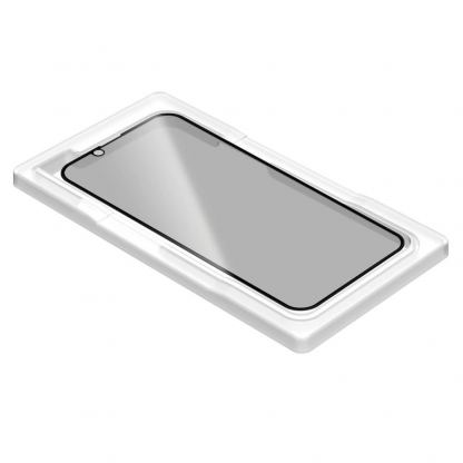 Torrii BodyGlass Privacy 3D Full Cover Anti-Bacterial Glass - калено стъклено защитно покритие с антибактериално покритие и определен ъгъл на виждане за целия дисплей на iPhone 13, iPhone 13 Pro (прозрачен-черен) 2