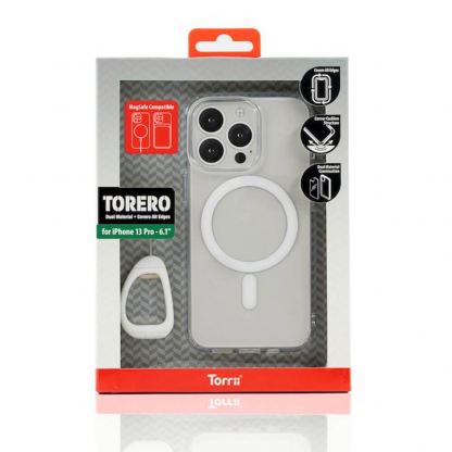 Torrii Torero MagSafe Case - хибриден удароустойчив кейс с MagSafe за iPhone 13 Pro (прозрачен) 11