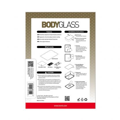 Torrii BodyGlass Anti-Bacterial Tempered Glass - калено стъклено защитно покритие с антибактериално покритие за дисплея на iPad mini 6 (2021) (прозрачен) 3