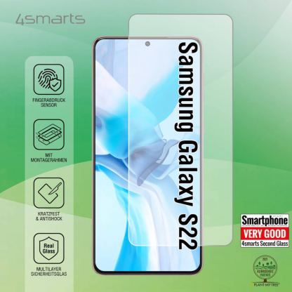 4smarts Second Glass X-Pro UltraSonix Glass - калено стъклено защитно покритие за дисплея на Samsung Galaxy S22 (прозрачен) 3