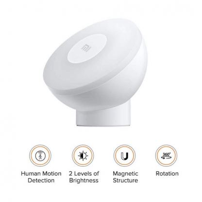 Xiaomi Mi Motion-Activated Night Light 2 Bluetooth - нощна смарт LED лампа с Bluetooth и датчик за движение (бял) 4