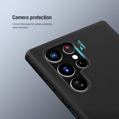 Nillkin Super Frosted Shield Case - удароустойчив хибриден кейс за Samsung Galaxy S22 Ultra (черен) 5
