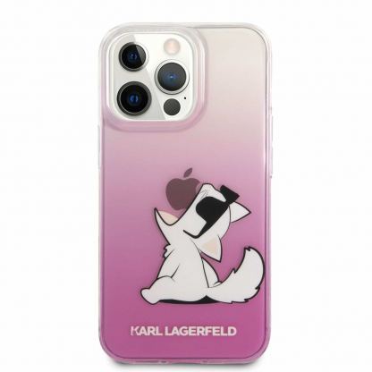 Karl Lagerfeld Choupette Fun Case - дизайнерски кейс с висока защита за iPhone 13 Pro (розов) 2