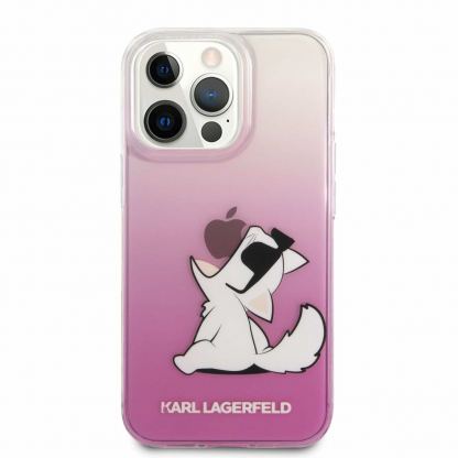 Karl Lagerfeld Choupette Fun Case - дизайнерски кейс с висока защита за iPhone 13 Pro (розов) 2