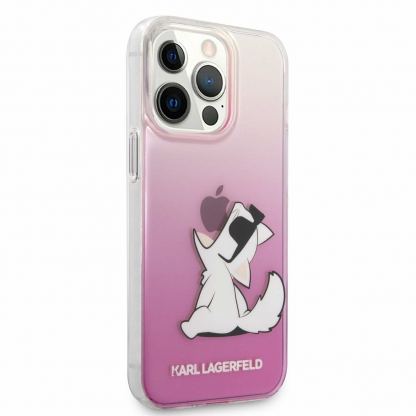 Karl Lagerfeld Choupette Fun Case - дизайнерски кейс с висока защита за iPhone 13 Pro (розов) 3