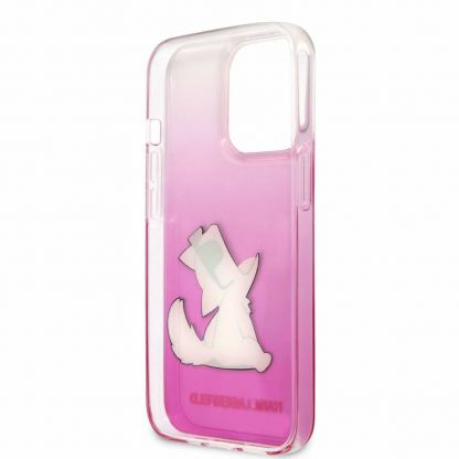 Karl Lagerfeld Choupette Fun Case - дизайнерски кейс с висока защита за iPhone 13 Pro (розов) 5
