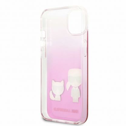 Karl Ikonik Karl and Choupette Case - дизайнерски кейс с висока защита за iPhone 13 (розов)  5