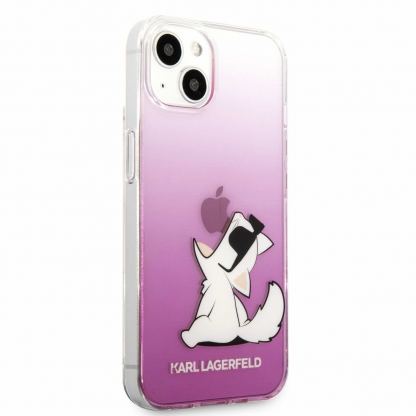 Karl Lagerfeld Choupette Fun Case - дизайнерски кейс с висока защита за iPhone 13 (розов) 3