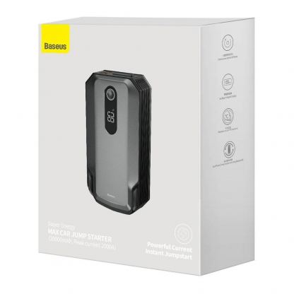 Baseus Super Energy Max Car Jump Starter 12000 mAh (CGNL020001) - външна батерия 20000 mAh с фенер и JumpStarter за автомобил (черен) 6