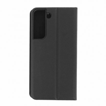 Prio Book Case - кожен калъф с поставка за Samsung Galaxy S22 (черен-червен) 4