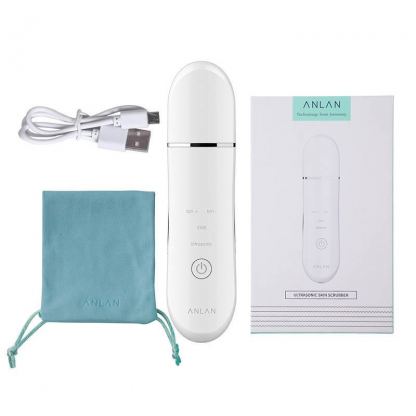 Anlan Ultrasonic Skin Scrubber - ултразвуков уред за почистване на лице (бял) 4
