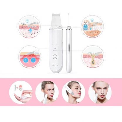 Anlan Ultrasonic Skin Scrubber - ултразвуков уред за почистване на лице (бял) 9