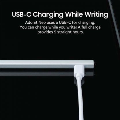 Adonit Neo Stylus -  алуминиева професионална писалка за iPad (модели след 2018 година) (тъмносив) 5