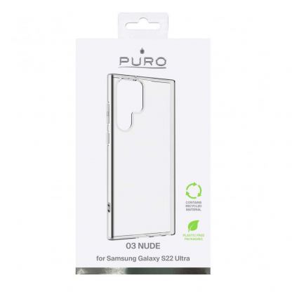 Puro 0.3 Nude Case - тънък силиконов (TPU) калъф (0.30 mm) за Samsung S22 Ultra (прозрачен) 2
