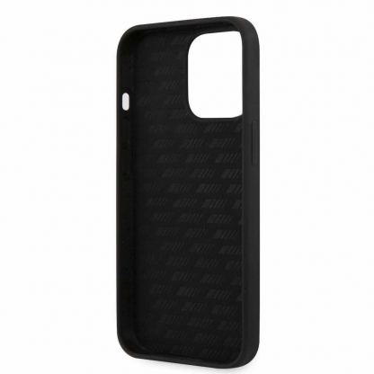 AMG Liquid Silicone Case - дизайнерски силиконов кейс за iPhone 13 Pro Max (черен-сив) 5