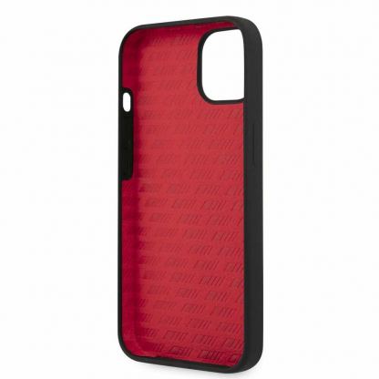 AMG Liquid Silicone Case - дизайнерски силиконов кейс за iPhone 13 (черен-червен) 7