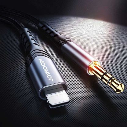 Joyroom Audio Cable With Lightning Connector - сертифициран аудио кабел от Lightning към 3.5 мм. аудио жак (100см) (черен)  3