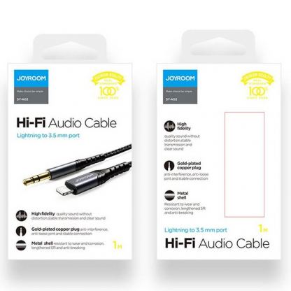 Joyroom Audio Cable With Lightning Connector - сертифициран аудио кабел от Lightning към 3.5 мм. аудио жак (100см) (черен)  11