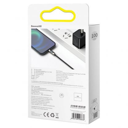 Baseus Digital Display USB-C to Lightning Cable PD 20W (CATLSK-01) - USB-C към Lightning кабел за Apple устройства с Lightning порт (100 см) (черен) 6