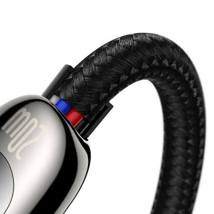 Baseus Digital Display USB-C to Lightning Cable PD 20W (CATLSK-01) - USB-C към Lightning кабел за Apple устройства с Lightning порт (100 см) (черен) 7