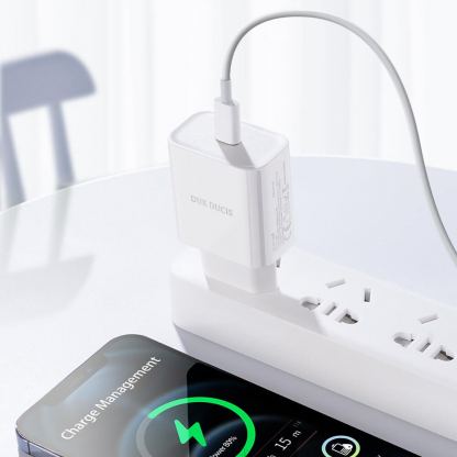 Dux Ducis Wall Charger USB-C 20W PD - захранване за ел. мрежа 20W с USB-C изход и технология за бързо зареждане (бял) 10