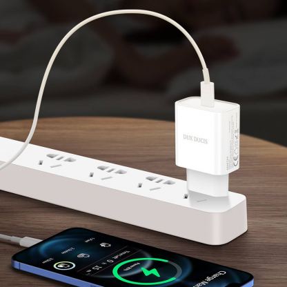 Dux Ducis Wall Charger USB-C 20W PD - захранване за ел. мрежа 20W с USB-C изход и технология за бързо зареждане (бял) 12