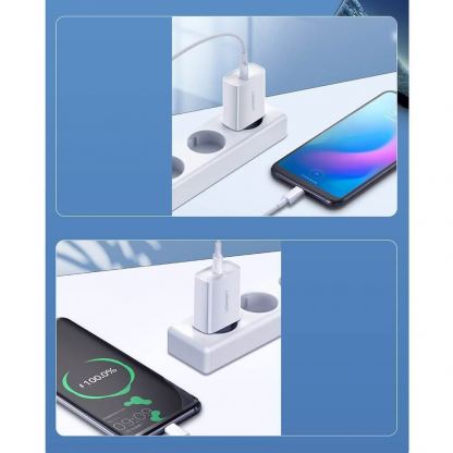 Ugreen Wall Charger USB-C 20W PD - захранване за ел. мрежа 20W с USB-C изход и технология за бързо зареждане (бял) 14