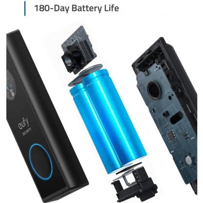 Anker Eufy Security Wireless Video Doorbell, 2K HD, With Homebase - комплект безжичен видеозвънец и HomeBase (черен) 5