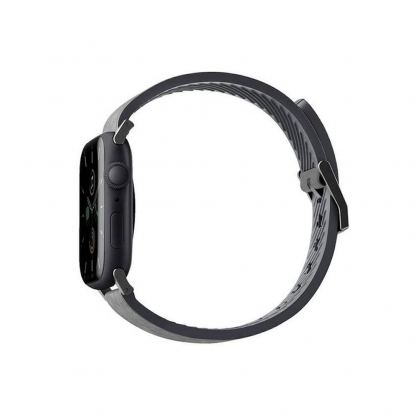 Uniq Straden Leather Hybrid Strap - хибридна каишка за Apple Watch 42мм, 44мм, 45мм (сив) 2