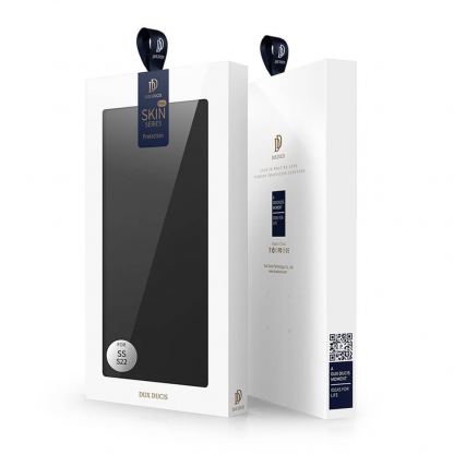 Dux Ducis Skin Pro Case - кожен калъф с поставка и отделение за кр. карти за Samsung Galaxy S22 (черен) 5