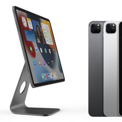 Stoyobe Smart Magnetic Aluminum Desktop Stand - магнитна алуминиева поставка за iPad Pro 11 M1 (2021), iPad Pro 11 (2020), iPad Pro 11 (2018), iPad Air 4 (2020) (сив) 11
