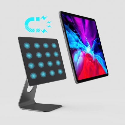 Stoyobe Smart Magnetic Aluminum Desktop Stand - магнитна алуминиева поставка за iPad Pro 11 M1 (2021), iPad Pro 11 (2020), iPad Pro 11 (2018), iPad Air 4 (2020) (сив) 12
