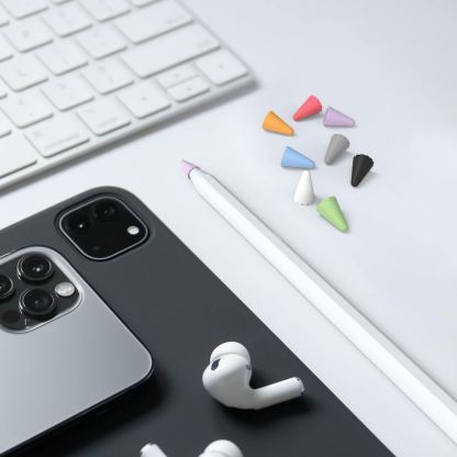Stoyobe Pencil Silicone Case Nibs 8 pcs. - комплект силиконови протектори за върха на Apple Pencil и Apple Pencil 2nd Gen (8 броя) (цветни) 4