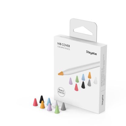 Stoyobe Pencil Silicone Case Nibs 8 pcs. - комплект силиконови протектори за върха на Apple Pencil и Apple Pencil 2nd Gen (8 броя) (цветни) 5