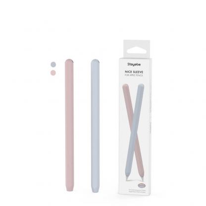 Stoyobe Silicone Pencil Sleeve Set - комплект силиконов калъф за Apple Pencil 2 (розов-син) (2 броя) 7