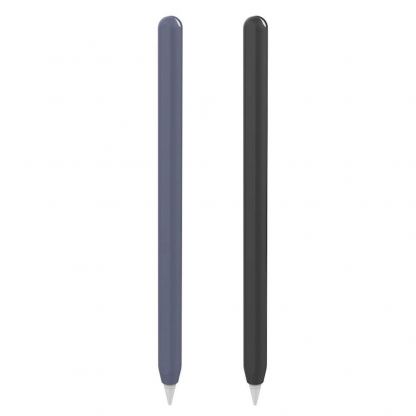 Stoyobe Silicone Pencil Sleeve Set - комплект силиконов калъф за Apple Pencil 2 (черен-тъмносин) (2 броя)