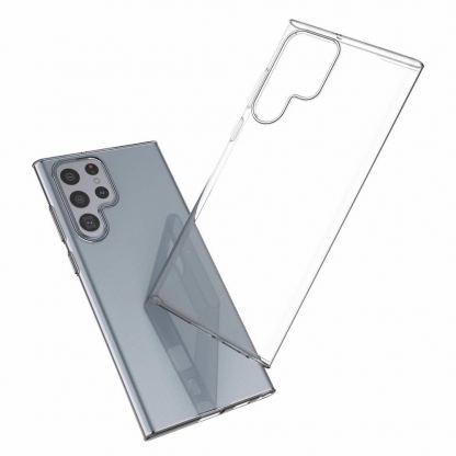 TPU Gel Cover Case - силиконов (TPU) калъф за Samsung Galaxy S22 Ultra (прозрачен) 4