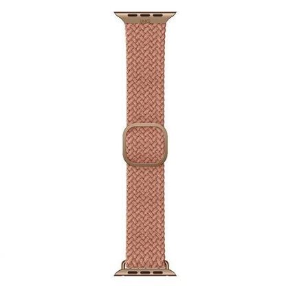 Uniq Aspen Adjustable Braided Band  - текстилна каишка за Apple Watch 38мм, 40мм, 41мм (розов) 4