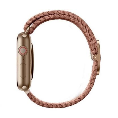 Uniq Aspen Adjustable Braided Band  - текстилна каишка за Apple Watch 38мм, 40мм, 41мм (розов) 7