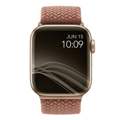 Uniq Aspen Adjustable Braided Band  - текстилна каишка за Apple Watch 38мм, 40мм, 41мм (розов) 8