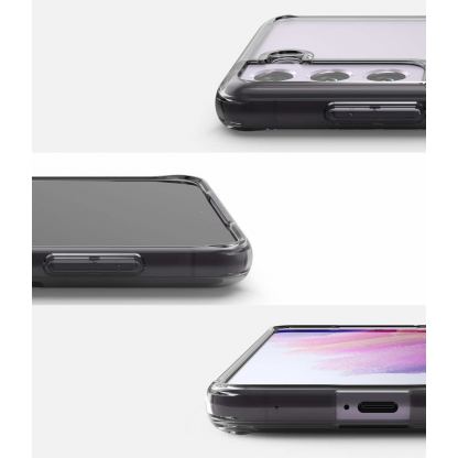 Ringke Fusion Crystal Case - хибриден удароустойчив кейс за Samsung Galaxy S21 FE (черен-прозрачен) 4