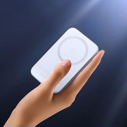 Joyroom Mini Magnetic Wireless Quick Charging Power Bank 10000 mAh - преносима външна батерия с безжично зареждане за iPhone с MagSafe (бял) 7