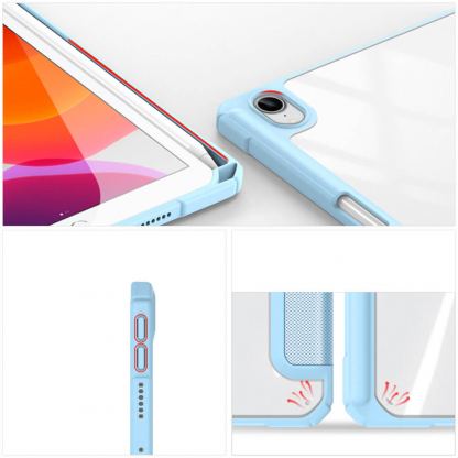 DUX DUCIS Toby Tablet Case - хибриден удароустойчив кейс с отделение за Apple Pencil 2 за iPad mini 6 (2021) (син) 2