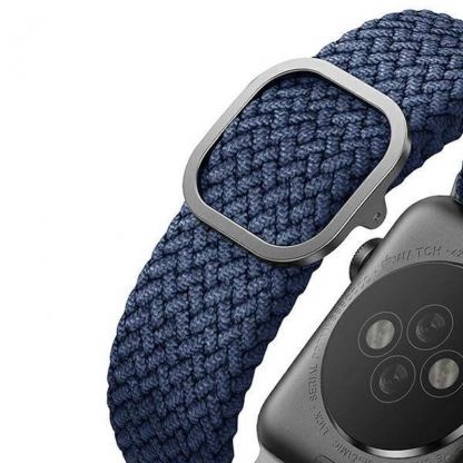Uniq Aspen Adjustable Braided Band  - текстилна каишка за Apple Watch 42мм, 44мм, 45мм (тъмносин) 5