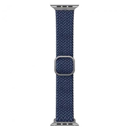 Uniq Aspen Adjustable Braided Band  - текстилна каишка за Apple Watch 42мм, 44мм, 45мм (тъмносин) 6