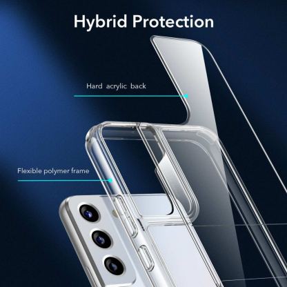 ESR Air Shield Boost Case - удароустойчив хибриден кейс с вградена поставка за Samsung Galaxy S22 (прозрачен) 5