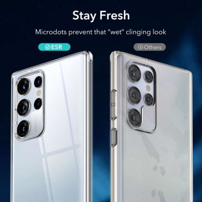 ESR Project Zero Case - силиконов (TPU) калъф за Samsung Galaxy S22 Ultra (прозрачен)  7