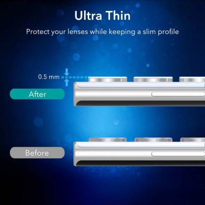 ESR Camera Lens Protector - предпазни стъклени защитни покрития за камерата на Samsung Galaxy S22 Ultra (прозрачен) 6